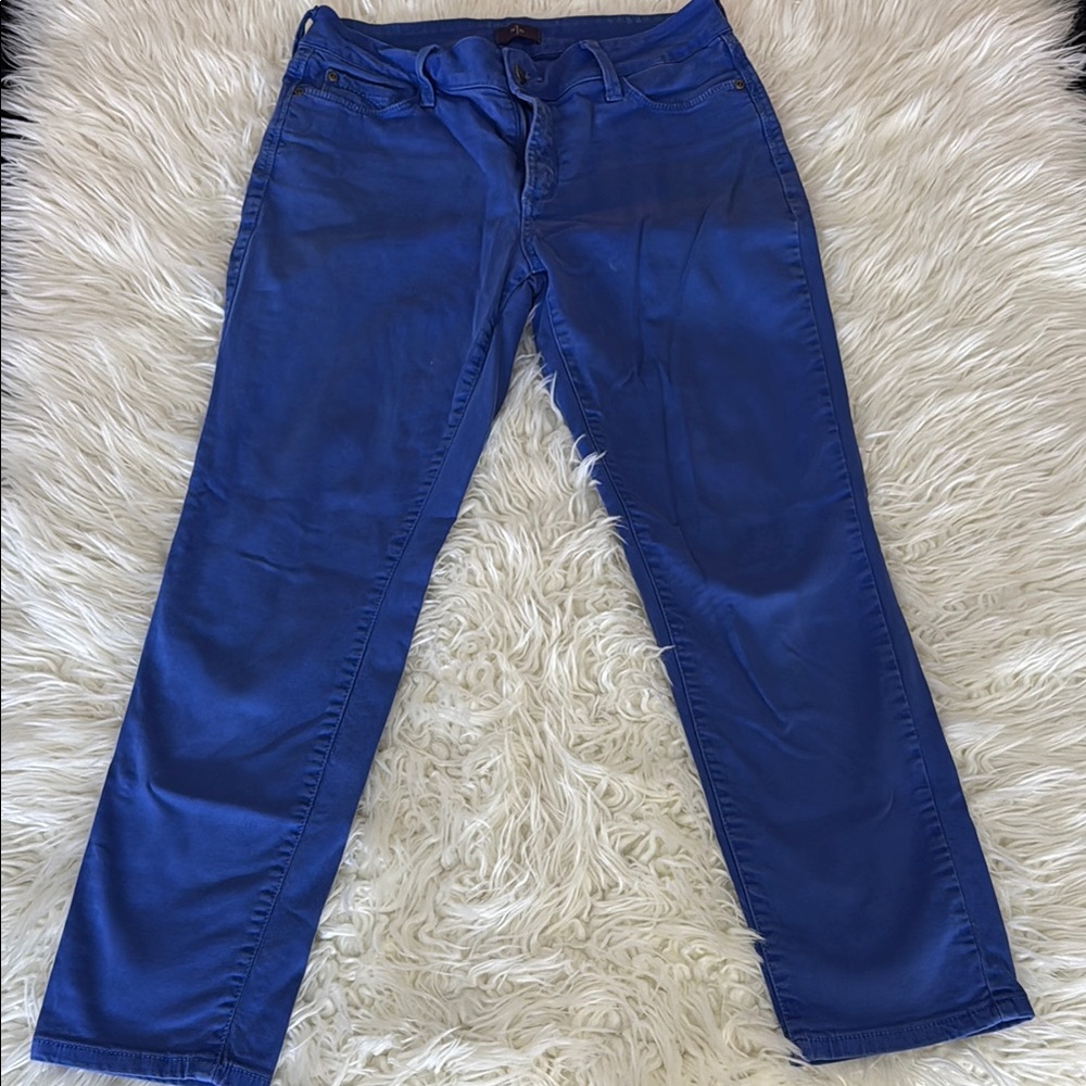 NYDJ Blue Straight Leg Jeans Classic Fit